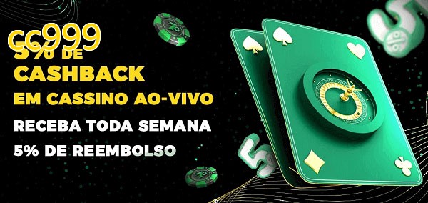 Promoções do cassino ao Vivo cc999